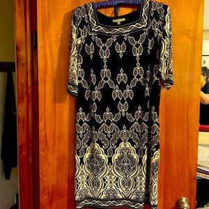 Size 14 Sandra Darren black and white dress